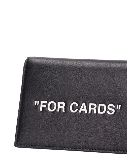 Off-White c/o Virgil Abloh Black "for Cards" Folded Leather Card Holder for men