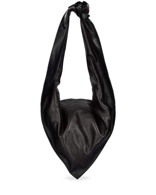 Lemaire Black Bandana Leather Crossbody Bag for men