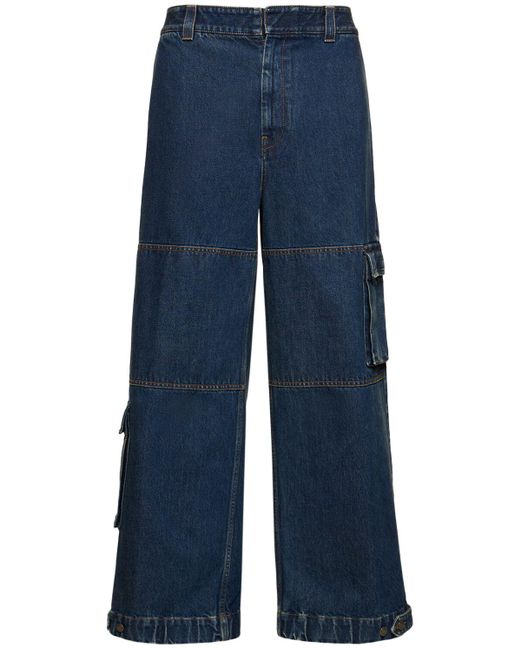Pantalones cargo de denim orgánico Gucci de hombre de color Blue