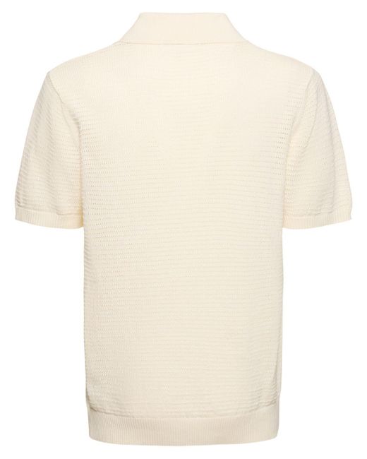 Polo en crochet de coton clete Frescobol Carioca pour homme en coloris White