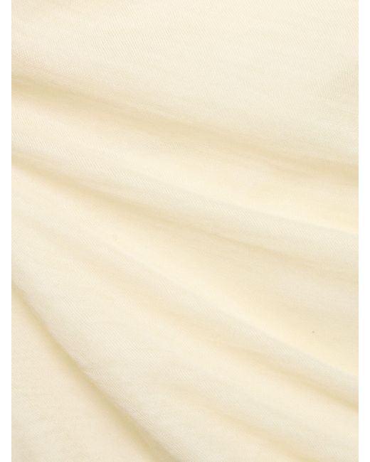 Maglia girocollo maniche 3/4 in lana di Zegna in Natural da Uomo