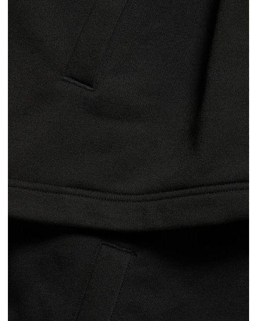 Felpa doppio strato con cappuccio e zip di Comme des Garçons in Black da Uomo