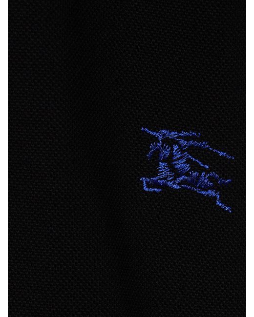 Burberry Polohemd Aus Baumwolle Mit Logo in Black für Herren