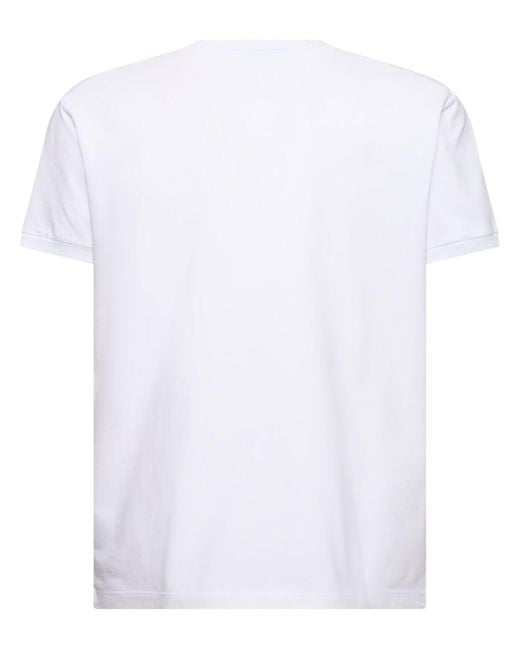 DSquared² White Logo Print Cotton Jersey T-shirt for men