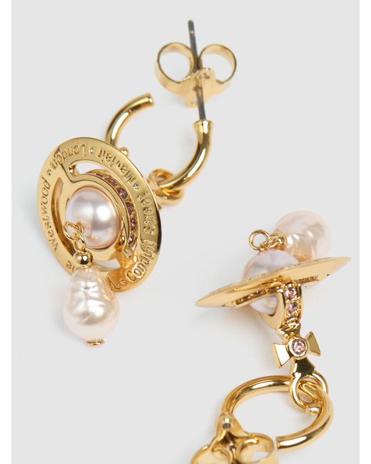 Boucles d'oreilles en fausses perles aleksa Vivienne Westwood en coloris Metallic