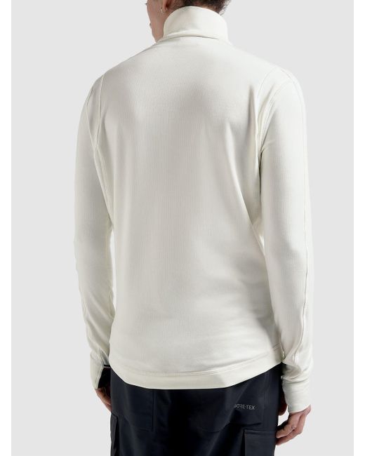3 MONCLER GRENOBLE White Nylon Zip-Up Sweatshirt for men