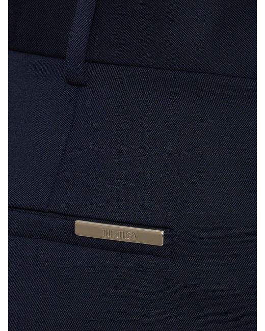 The Attico Gabardine Mini Skirt Blue