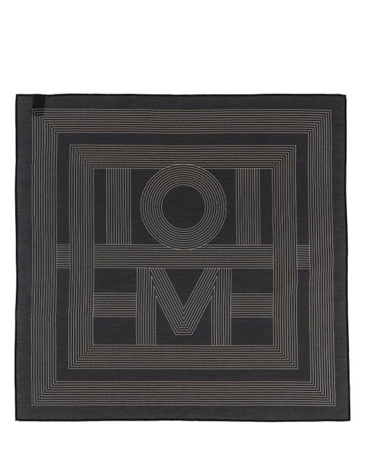 Foulard en coton et soie à monogramme Totême en coloris Noir | Lyst