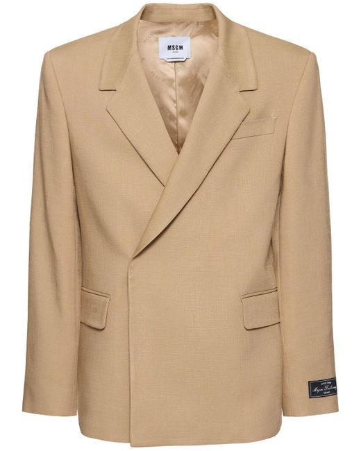 MSGM Herren Viscose Blend Jacket in Natural für Herren