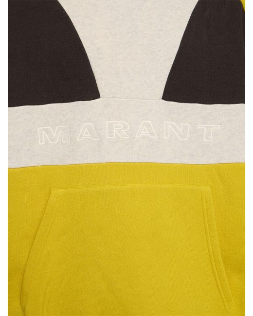 Sweat en coton mélangé color-block à capuche wasil Isabel Marant pour homme en coloris Yellow