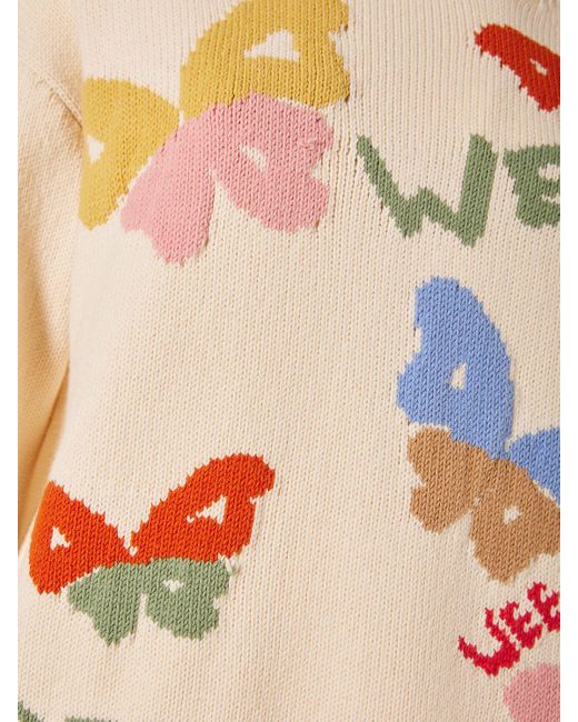 Weekend by Maxmara Multicolor Zingaro Intarsia Cotton Blend Sweater