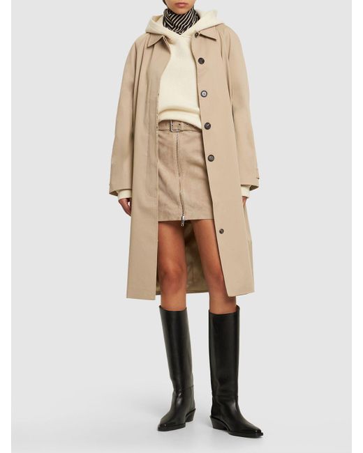 Anine Bing Natural Randy Cotton Trench Coat