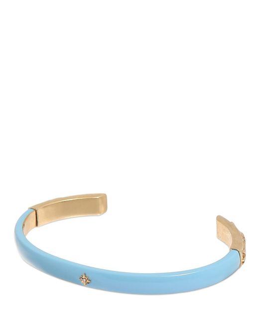 Maison Margiela Blue Enamel Crystal Star Cuff Bracelet
