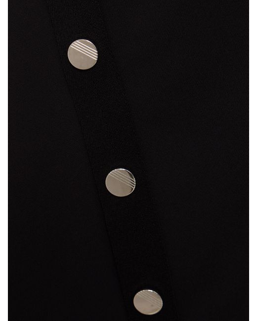 The Attico Black Asymmetrischer Minirock Aus Stretch-jersey