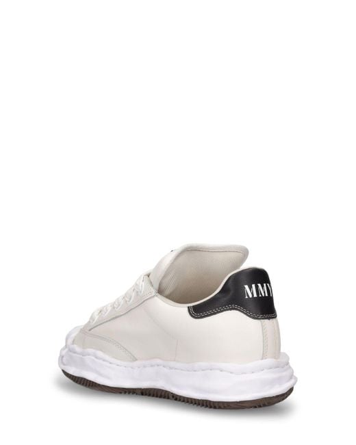 Maison Mihara Yasuhiro White Blakey Leather Low Top Sneakers for men