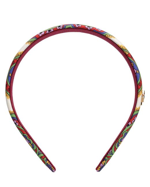 Etro Multicolor Silk Twill Headband