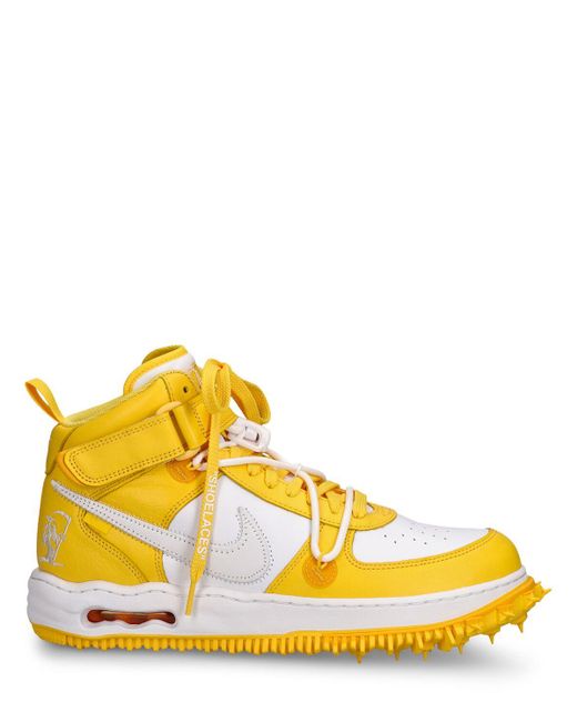 Sneakers off-white air force 1 mid Nike de color Yellow
