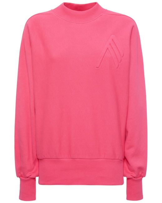 The Attico Logo Jersey Sweatshirt in Pink/Fuchsia (Pink) | Lyst
