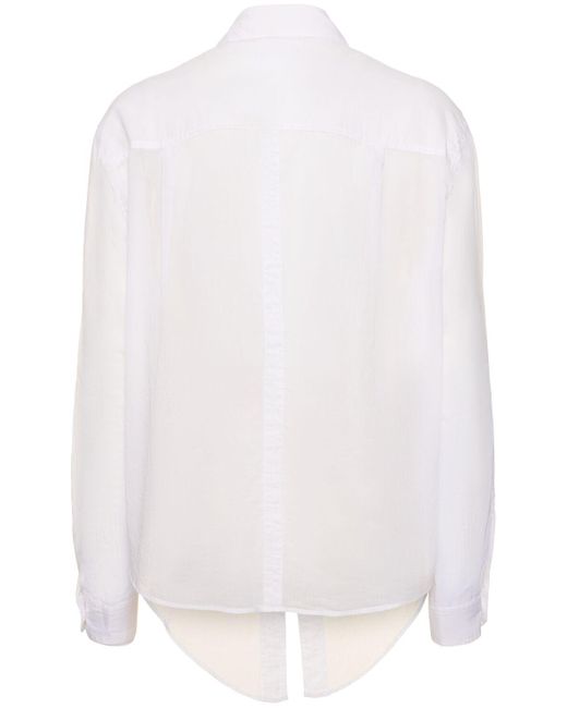 Isabel Marant White Nath Self-tie Cotton Shirt