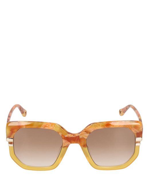 Chloé Brown West Butterfly Bio-acetate Sunglasses