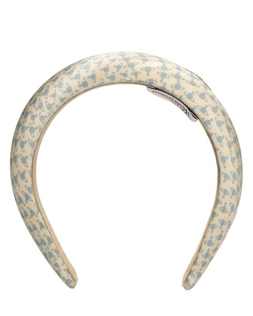 Vivienne Westwood White Hilma Orb Silk Headband