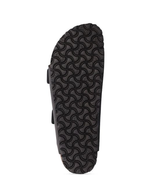 Sandali arizona in pelle oliata di Birkenstock in Black da Uomo