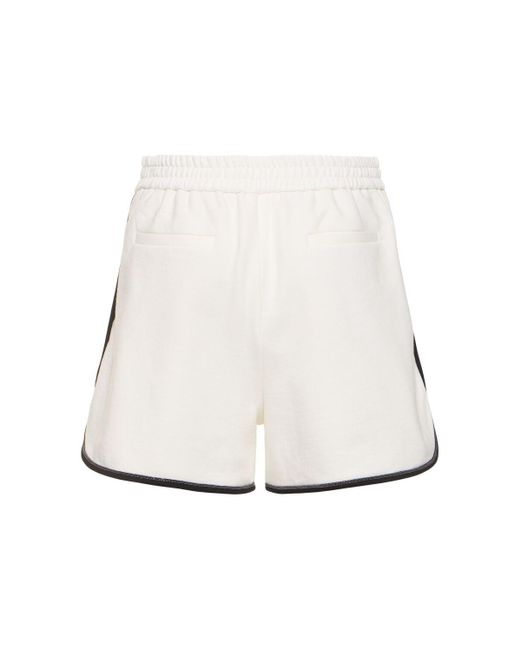 Brunello Cucinelli White Cotton Jersey Shorts