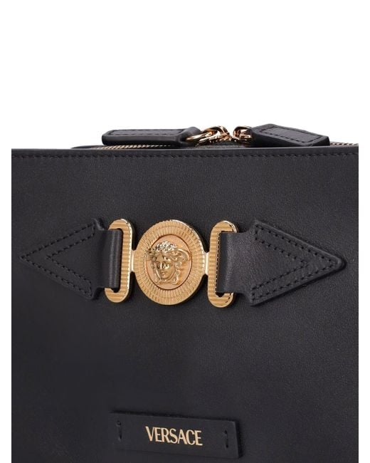 Versace Medusa Leather Camera Bag in Black for Men Lyst