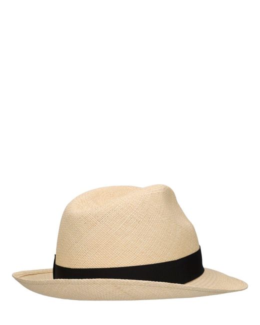 Borsalino Natural Federico 6cm Brim Straw Panama Hat for men