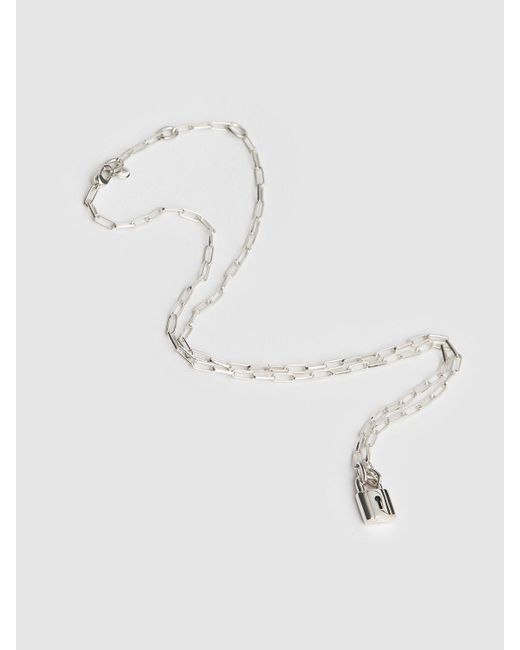 Dodo Metallic Lock Chain Necklace