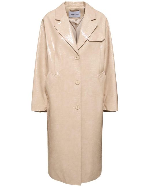 Stand Studio Natural Haylo Faux Leather Coat