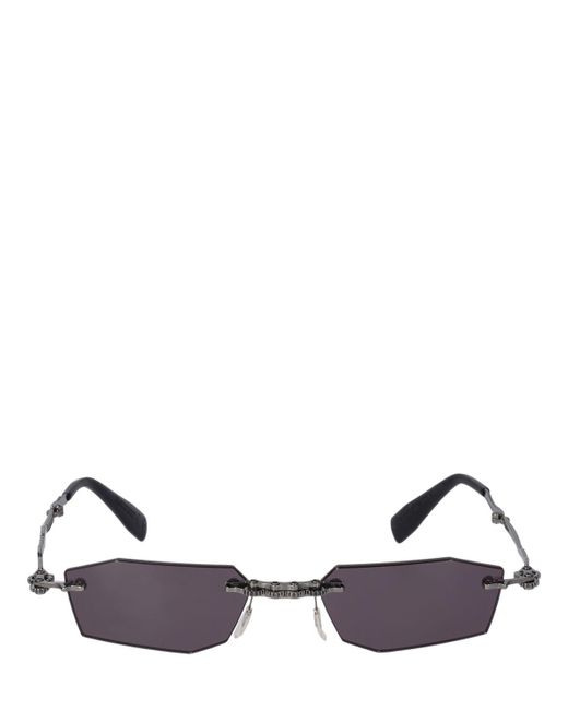 Kuboraum Multicolor H40 Metal Machinery Rimless Sunglasses for men