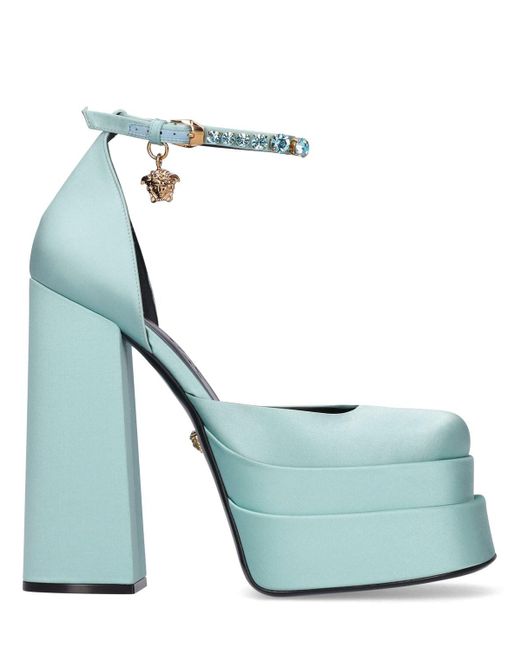 155mm platform satin pumps