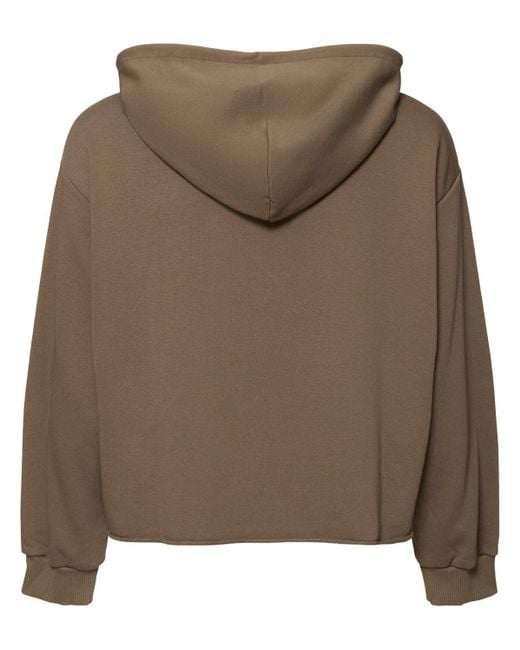 MM6 by Maison Martin Margiela Brown Cotton Blend Sweatshirt W/ Logo Patch