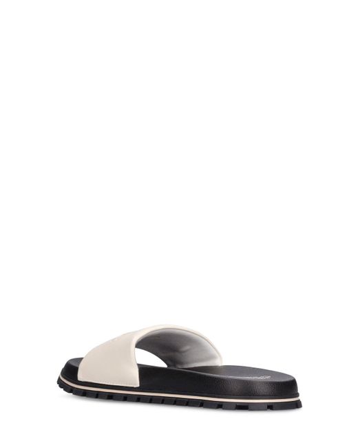 Marc Jacobs White Leather Slide Sandals
