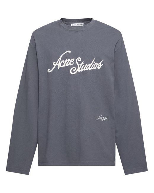 メンズ Acne Exford ピケtシャツ Gray