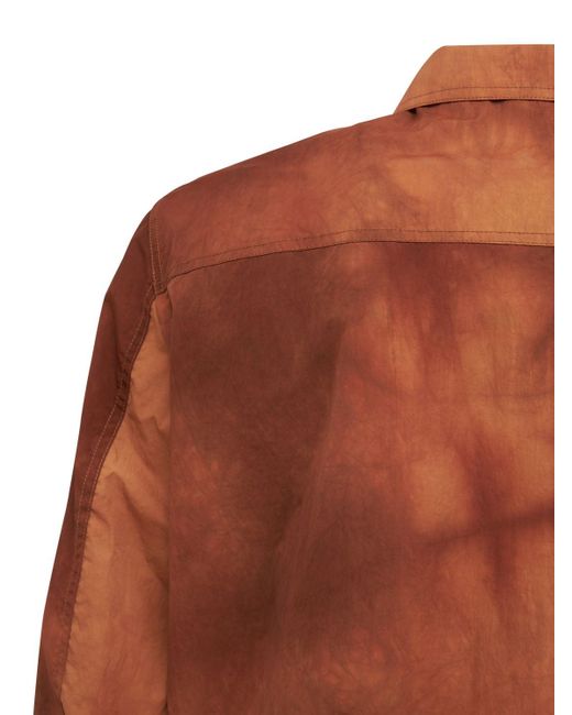 Belstaff Synthetic Tactical Printed Nylon Overshirt in Orange Brown Mens Shirts Belstaff Shirts for Men 