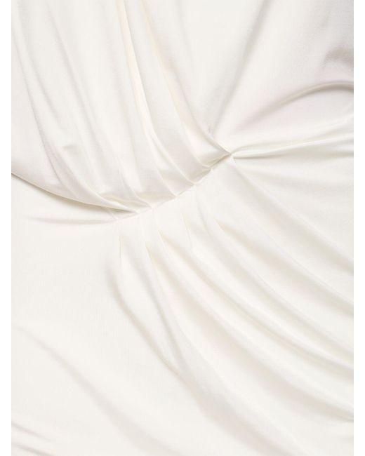 Alexandre Vauthier サテンドレープロングドレス White