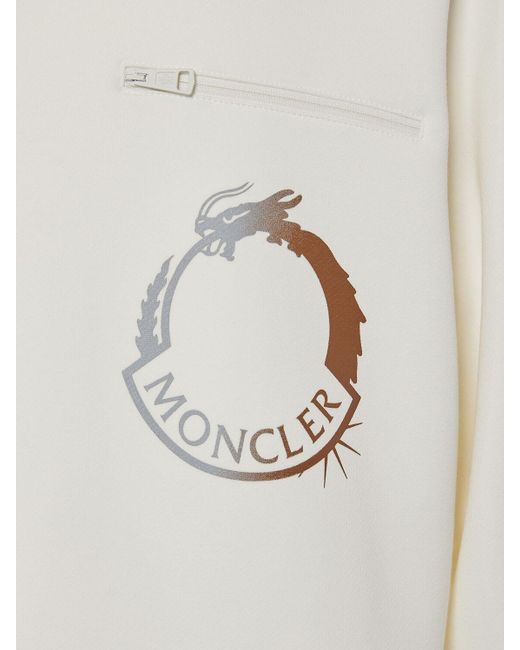 Felpa girocollo cny in misto cotone di Moncler in White da Uomo