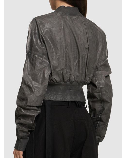 Rick Owens Flight クロップドコットンボンバージャケット Black