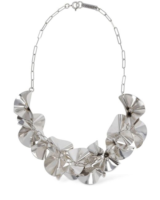 Isabel Marant White Flower Power Collar Necklace