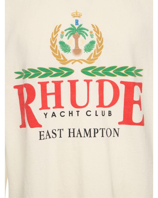 Camiseta east hampton crest Rhude de hombre de color White