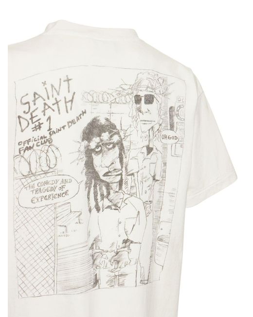 Saint Michael Denim Tears X T-shirt in White for Men | Lyst