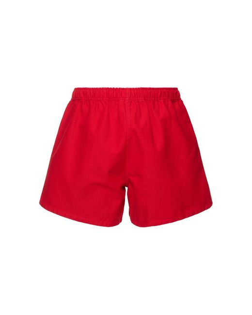 Bode Red Spring Twill Field Shorts for men