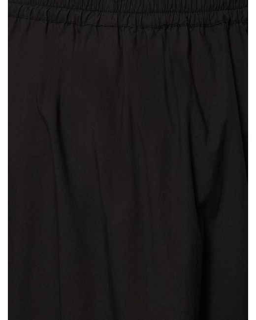 Matteau Black Relaxed Organic Cotton Midi Skirt