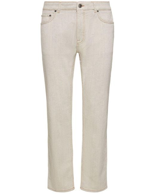 Etro Natural Cotton Denim Straight Jeans for men