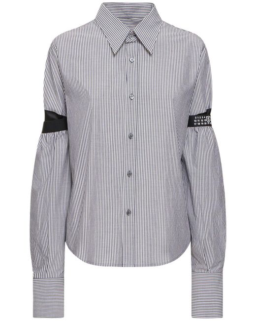 MM6 by Maison Martin Margiela Gray Cotton Long-sleeved Shirt