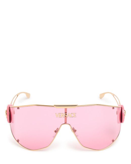 Donna Occhiali Da Sole A Maschera di Versace in Pink