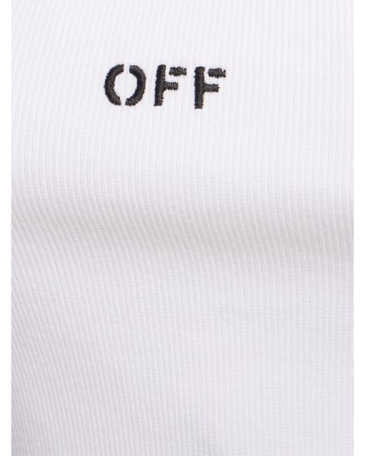 Off-White c/o Virgil Abloh White Off Stamp Cotton Blend Tank Top