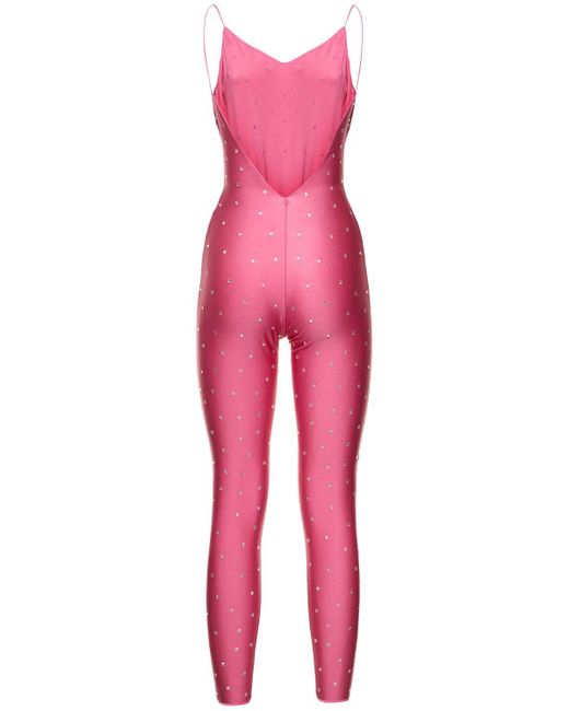 Oseree Pink Jumpsuit Aus Stretch-jersey "gem"